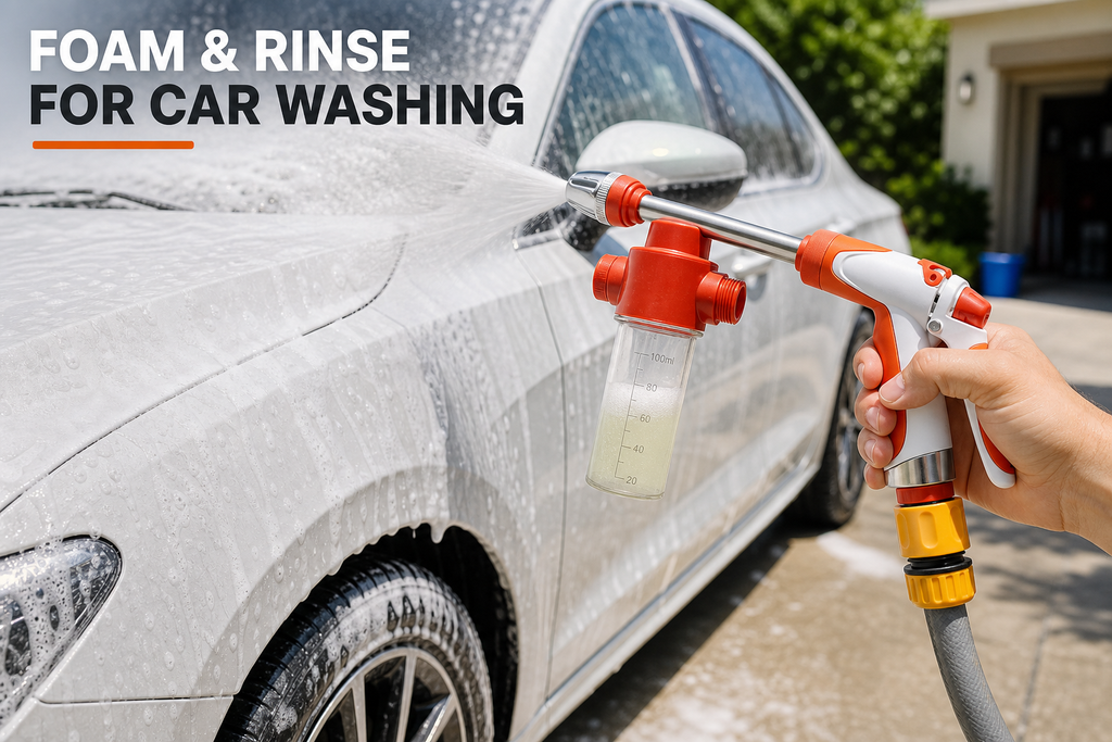 High-pressure jet mode for car washing and driveway cleaning