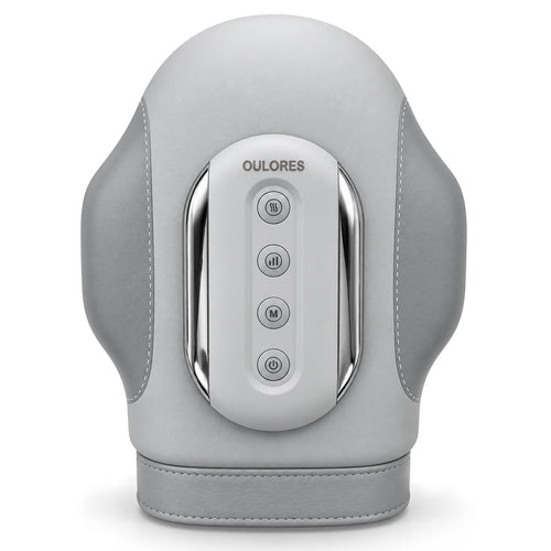 Oulores X-702 hand massager front view showing finger-separated design and control panel